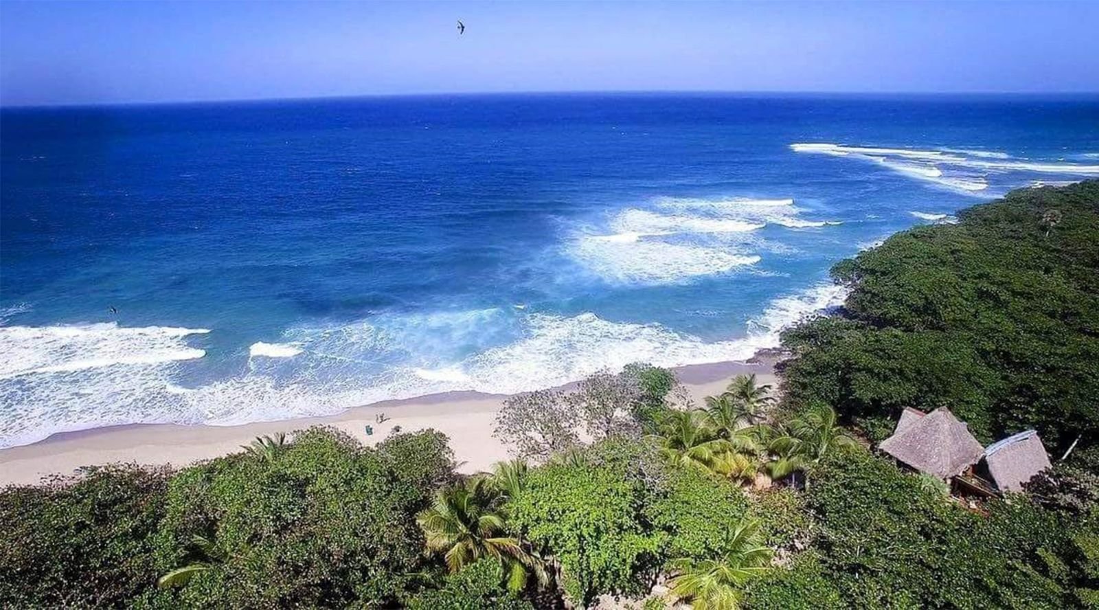 Beachfront property view at Cabarete Maravilla Ecolodge