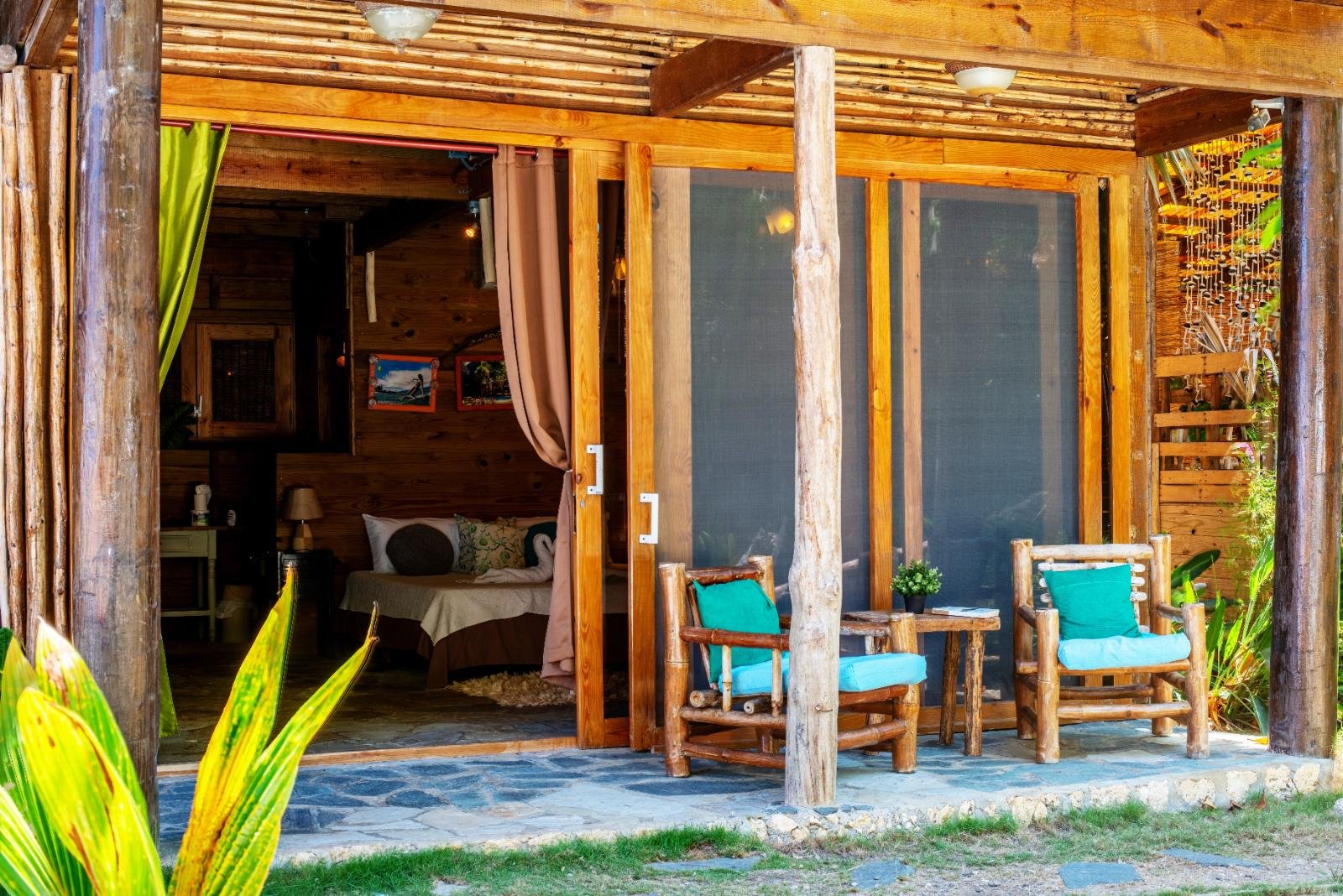 Cabana room king-size bed with private terrace