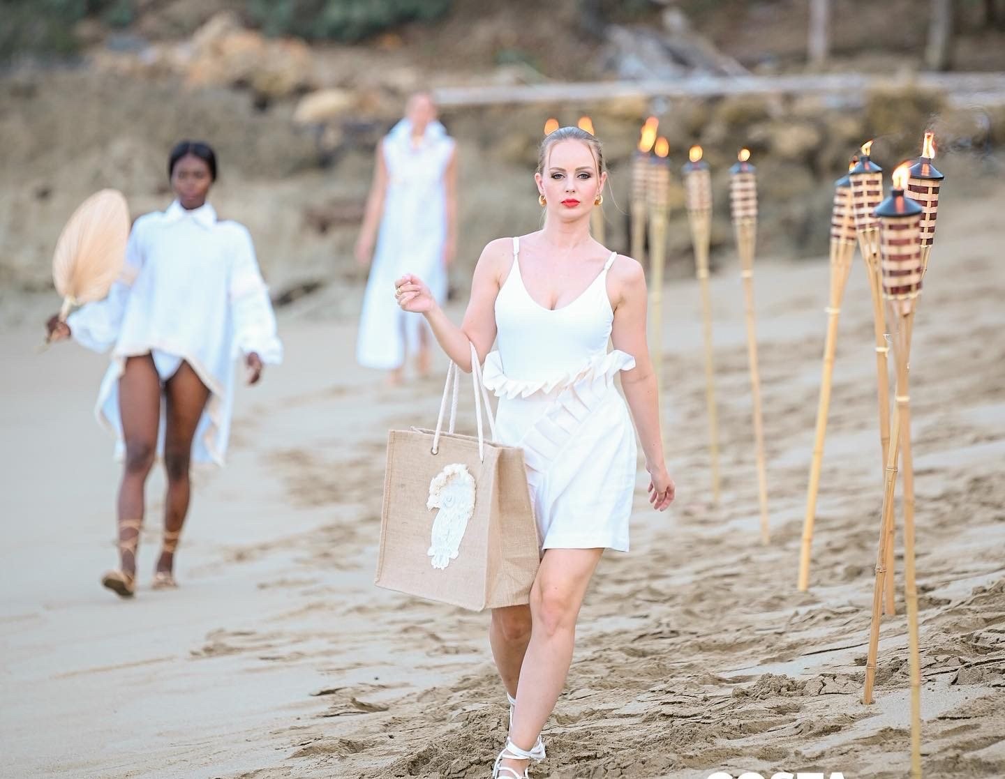 Fashion shoot at sunset