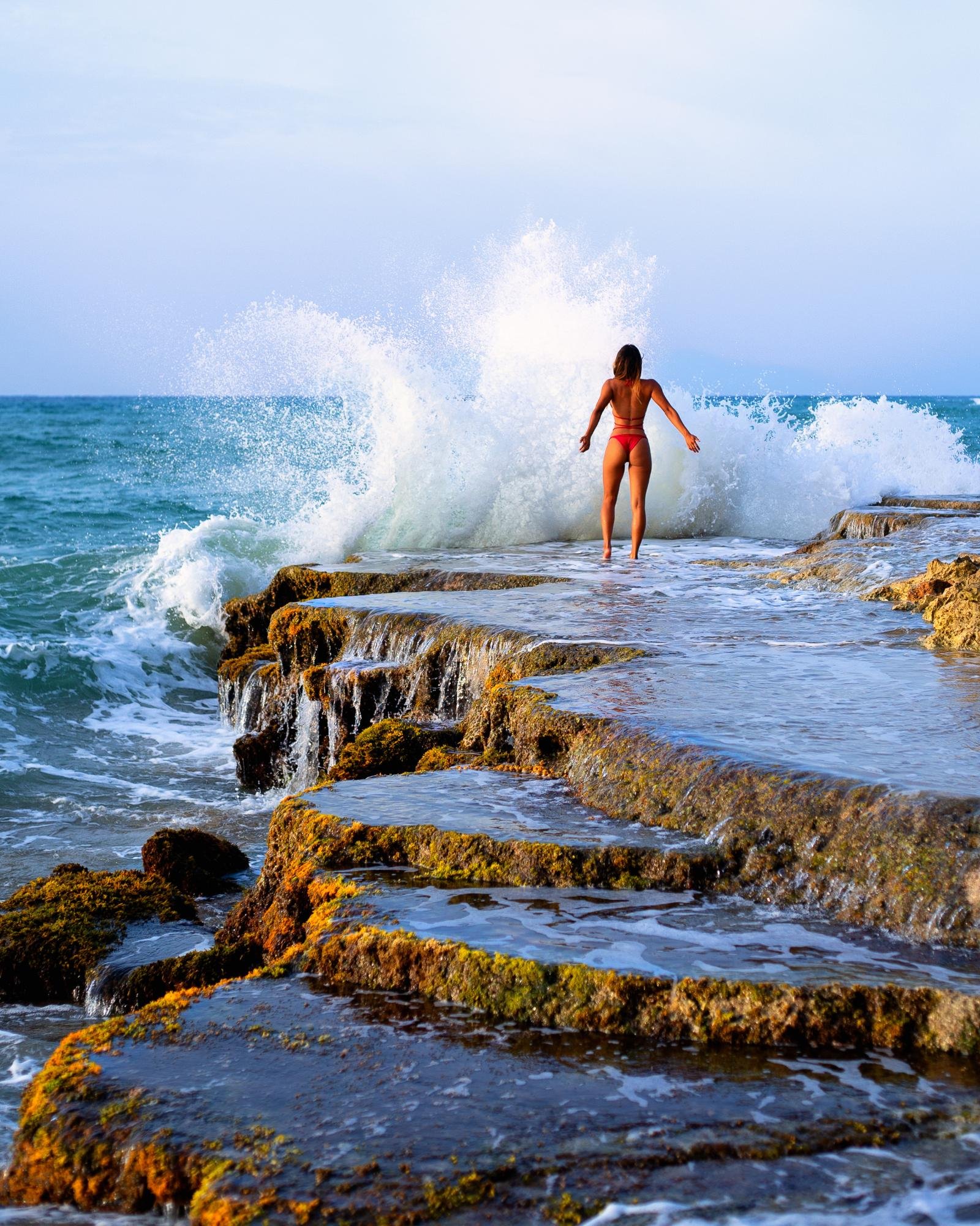 Rocky shoreline at Cabarete Maravilla Ecolodge